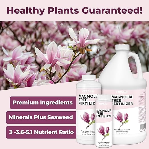 Magnolia Tree Fertilizer – Liquid Plant Food for More Blooms, Rich Green Leaves & Stronger Root Development, 1 Gallon