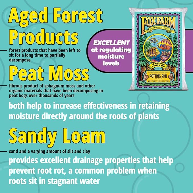 FoxFarm Ocean Forest Potting Soil – All-Purpose Container Mix, 1.5 Cubic Feet