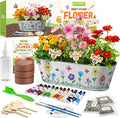 PLANTMEW Paint & Plant Flower Growing Kit for Kids - Fun Kids Gardening Set - Unique Birthday, Crafts & Arts, Gardening Gifts for Girls & Boys, Ages 5, 6, 7, 8-12 Years Old