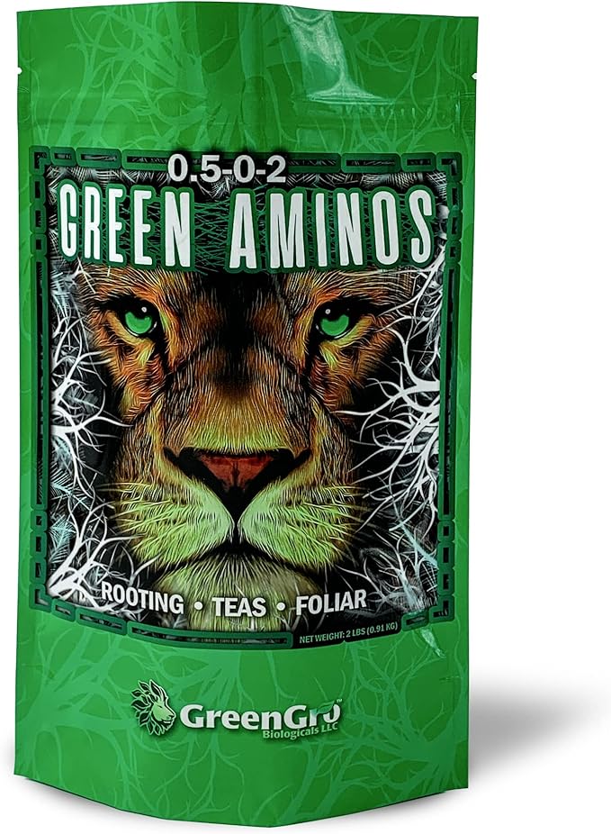 GreenGro Green Aminos, Rooting Stimulator Blend with Amino Acids and Nutrients for Potting Mix, Soils, Cuttings, and Hydroponic Gardens, Organic Plant Food for Indoor and Outdoor Plants