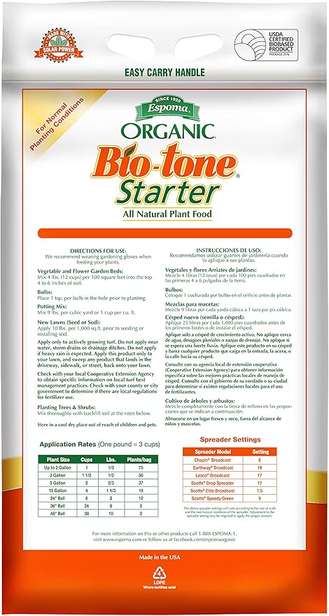 Espoma BTSG25 Granular Bio Tone Starter, 25-Pound