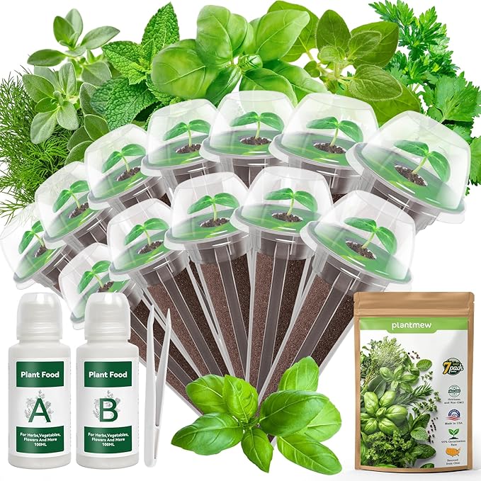 Hydroponic Seed Pod Kit – 12 Pods Seed Starter Kit for Indoor Garden, Compatible with Most Hydroponic Systems, Easy to Grow, High Germination