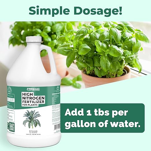 High Nitrogen Fertilizer for Plants – Liquid Plant Food for Rapid Green Growth, Deep Leaf Color & Strong New Foliage, 1 Gallon