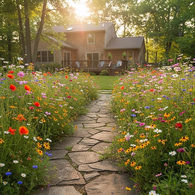 Wildflower Seeds Mixed, Perennial Flower Seeds fo Plating (4 Ounces 36000 Seeds)