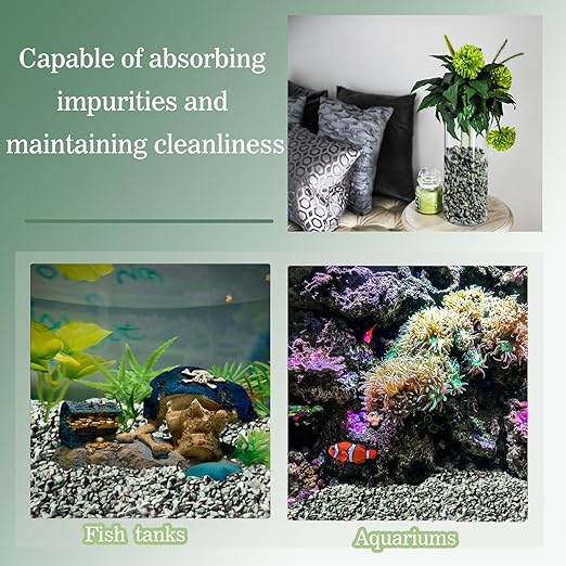 Zeolite Rocks Bulk 880g - Green Zeolite Granules for Plants,Indoor Plant Soil Succulent Rocks,Potting Soil Mix for Vase Fillers