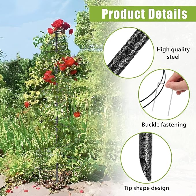 Trellis for Climbing Plants Outdoor or Indoor,48inch Tall Garden Trellis for Climbing Plants,Metal Plants Trellis Support for Vine Vegetables,Flowers