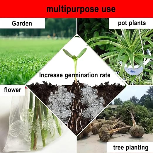 Water Storing Crystals for Plants Water Gel Helps Prevent Over and Underwatering in Outdoor and Indoor Plants Small Water Storing Polymer Crystals Keeps The Soil Moist (5 Pound)