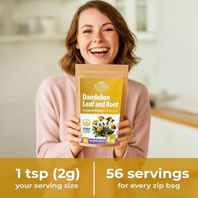 4 oz. Dandelion Leaf Root Tea Dandelion Tea Herbal (Taraxacum) - 113g Herbhojas Y Raнz De Diente De Leуn