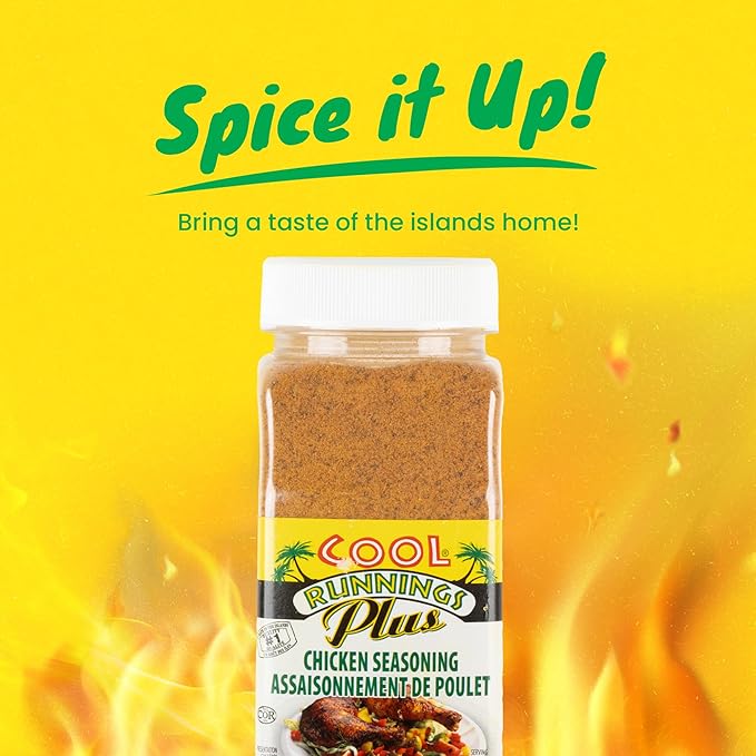 Cool Runnings Chicken Seasoning 850g – Bold and Savory Blend for Marinating, Roasting, Grilling, and Frying Chicken, Perfect for BBQ and Oven-Baked Dishes