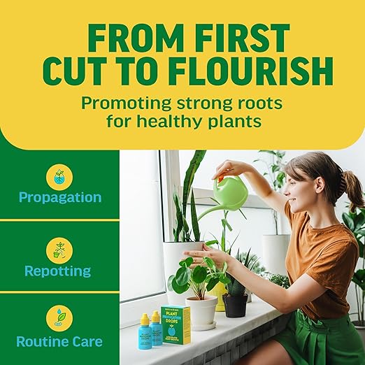 Rooting Drops for Plant Propagation | for Faster, Stronger Roots & Less Shock | Propagation Drops for Water, Soil, Moss, & More! Supports Plant Health During Repotting | for All Your Props & Cuttings