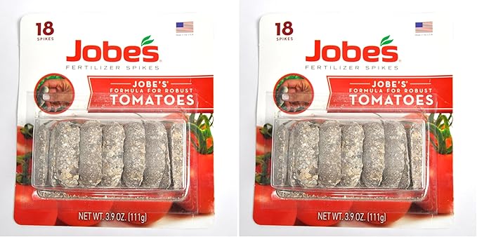 Jobe’s Fertilizer 06000, Spikes, for All Tomato Plants, 18 Spikes (Pack of 2)