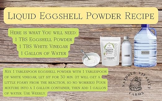 U.S.A. Eggshell Fertilizer Powder, 4 Ounce, for Tomato Plants, Orchids, Calcium Magnesium Phosphorus Powder for Indoor and Outdoor Flowers and Plants
