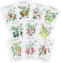 Sereniseed Certified Organic Hot Pepper Seeds (10-Pack) – Non GMO, Open Pollinated – Jalapeño, Cal Wonder, Banana, Serrano, Shishito, Red Habanero, Poblano, Cayenne and More