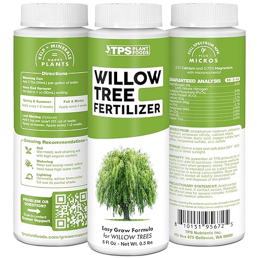 Willow Fertilizer – Liquid Plant Food for Fast Growth, Stronger Roots & Healthy Growth, 1 Gallon