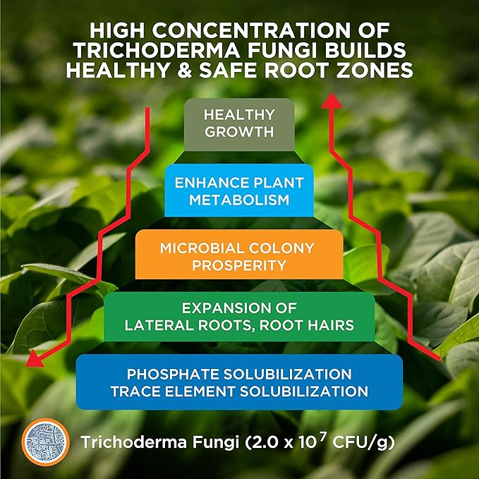 Mikro-Root, Trichoderma Fungi for Healthier Root Management. Solubilize Fixed Phosphate in The Soil to be readily Available to Plants (4 oz)