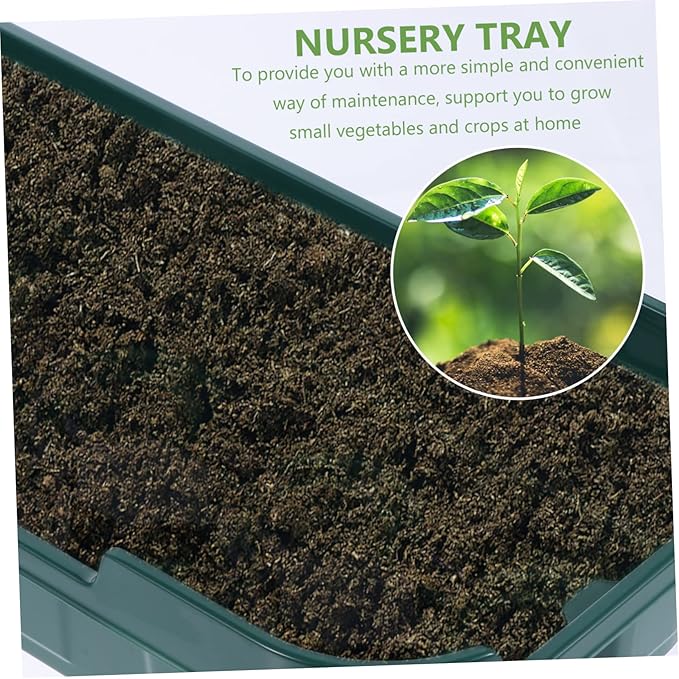 Yardwe 5pcs Germination Tray with Transparent Cover for Seedlings Airtight Warm Plant Propagation Trays for Home Gardening and Microgreens Growing