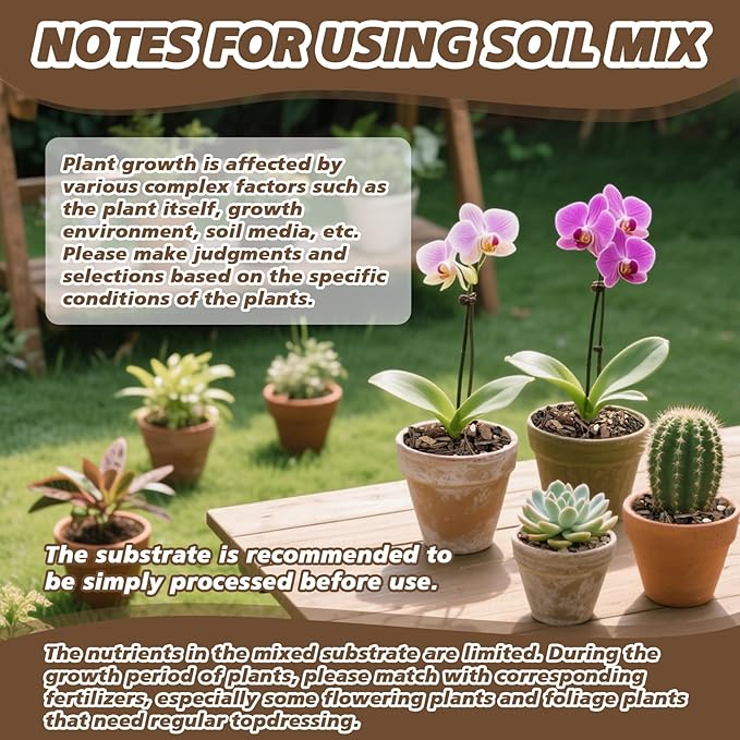 Sukh Succulent Potting Mix 14.5OZ - Orchid Bonsai Soil Pre Mixed Ready to Use Pine Bark Zeolite Calcined Clay Black Lava for Garden Plant Food Mixture Drainage Aeration Fertilizer Retention