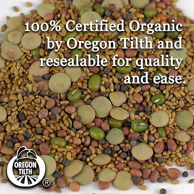 Handy Pantry Organic Salad Sprouting & Microgreens Mix – 8 Oz – Non-GMO, High-Germination Blend of Alfalfa, Broccoli, Lentil, Mung Bean & Radish Seed – Fresh, Crisp Sprouts & Nutritious Micro Green