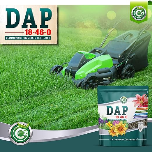 18-46-0 DAP Fertilizer - Made in USA - Nitrogen and Phosphorus Plant Food for Indoor/Outdoor Plants & Flower Gardens - Promotes Vigorous Growth and Big Blooms!