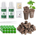 Bigmeta Hydroponics Pods Kit Compatible with IDOO/QYO/LYKO/ZUAIAI, 30 Pcs Square Seed Grow Sponges with A&B Solid Plant Food, for Hydroponics Growing Plants System