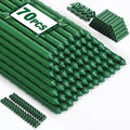 Garden Stakes 70 Pack, 16 Inch Plastic Coated Metal Tomato Stakes, DIY 4ft 5ft 6ft 7ft Plant Support Stakes with 40 Connectors 30 Rotatable Clips 30 Plant Clips for Indoor Outdoor Vegetables