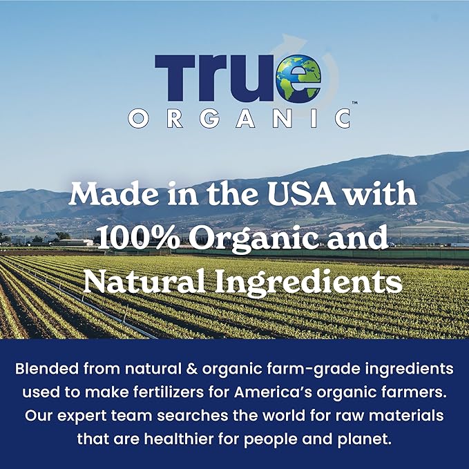 True Organic Fruit & Nut Food – Organic Fertilizer for Productive Tree Growth – Prevent Blossom End Rot – 4lb Bag Covers 70 Sq. Ft.