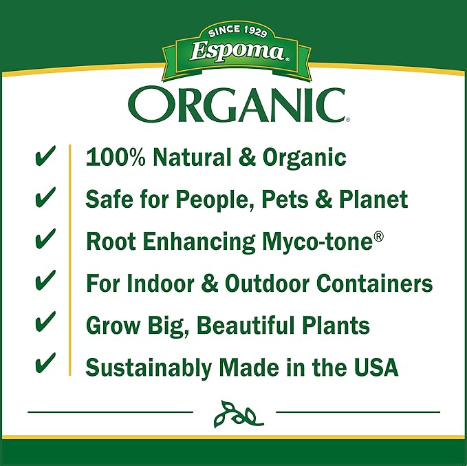 Espoma Organic Potting Soil Mix - All Natural Potting Mix For All Indoor & Outdoor Containers Including Herbs & Vegetables. For Organic Gardening, 8qt. bag. Pack of 1