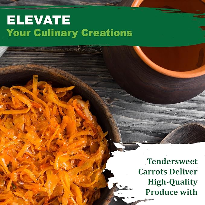 TKE Farms & Gardens - Tendersweet Carrot Seeds, 2500+ Non-GMO Heirloom Seeds, Grow Sweet, Crisp Carrots, Easy to Grow for Fresh Garden-to-Table Goodness, Includes Growing Instructions