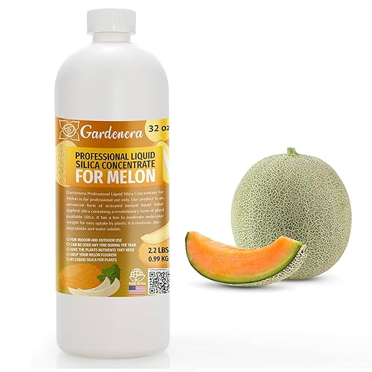 𝐏𝐑𝐎𝐅𝐄𝐒𝐒𝐈𝐎𝐍𝐀𝐋 Liquid Silica Plant Supplement - 32oz - Melon Plants Liquid Silica Boost Fertilizer - Stronger Stems & Healthy Leaves for Indoor & Outdoor Melon Plants (Makes 180 Gallons)