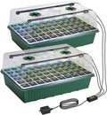 TONYFUL Seed Starter Tray with Grow Light, 120-Cell Seed Starter Kit with 4.07” Humidity Dome, Indoor Seedling Starter Tray, Seed Starting Tray for Plant Germination, Seeds Growing