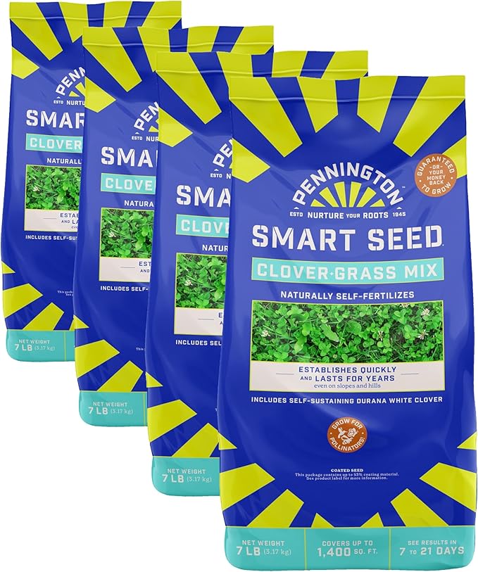 Pennington Smart Seed Clover and Grass Mix 7 lb (Pack of 4)