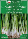 TKE Farms & Gardens - Tokyo Long White Bunching Onion Seeds, 500+ Non-GMO Heirloom Seeds, Fast-Growing, Perfect for Salads & Stir-Fries, Grow in Gardens & Containers, Instructions Included