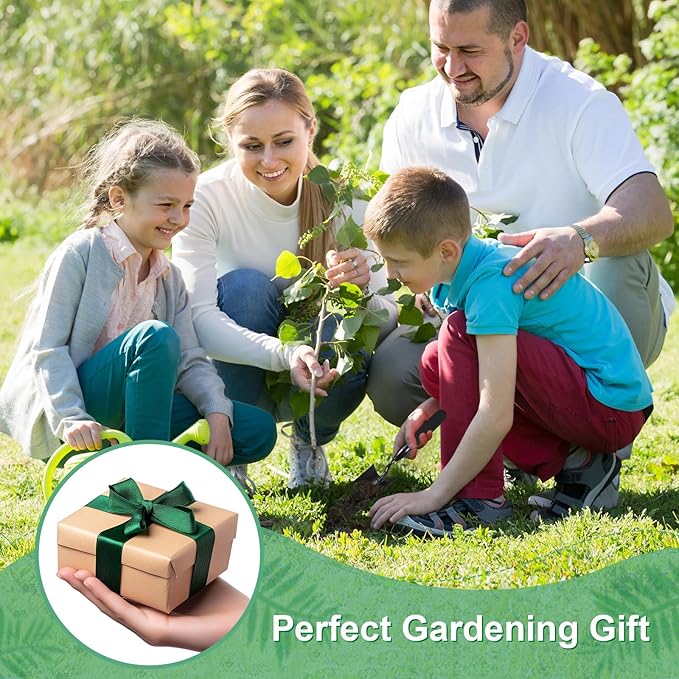 Gardening Trowel, 12 Inch Manganese Steel Garden Hand Shovel with Rubber Handle, Trowel Garden Tool for Farmer Soil Planting Digging Transplanting