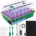 Seed Starter Tray, 60-Cell Self-Watering Seed Starter Kit with Grow Light and 4.07” Humidity Dome, Indoor Plant Starter Trays for Seed Germination & Gardening Supplies