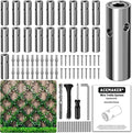 Wire Trellis for Climbing Plants Outdoor, 12-Set Wall Wire Trellis Kit, T316 Cylindrical Espalier System for Fence and Garden DIY Projects (Hubs Only, Without Cable)