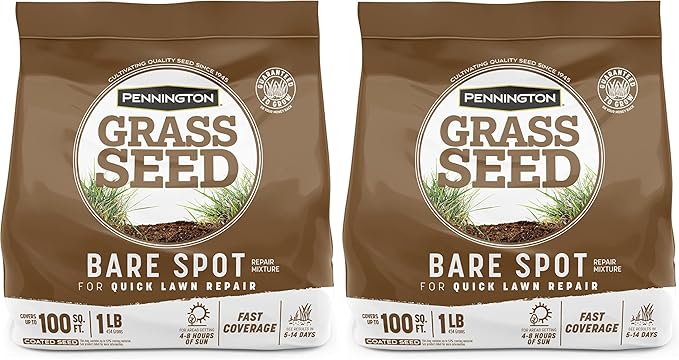 Pennington Bare Spot Repair Penkoted Grass Seed Mixture Central 1 lb (Pack of 2)