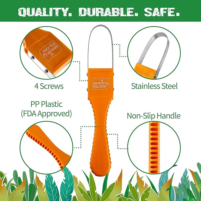 Seeding Square Sneaky Weeder Handheld Gardening Tool for Precise Weeding | Ergonomic, Lightweight, and Durable Manual Weeder for Vegetable Gardens and Flower Beds