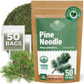 50 Bags Pine Needle Tea Dried Pine Needles Herb Tea (Pinus Koraiensis) - 50 Count 1.5g Bags Dried Needle Leaf Aguja De Pino