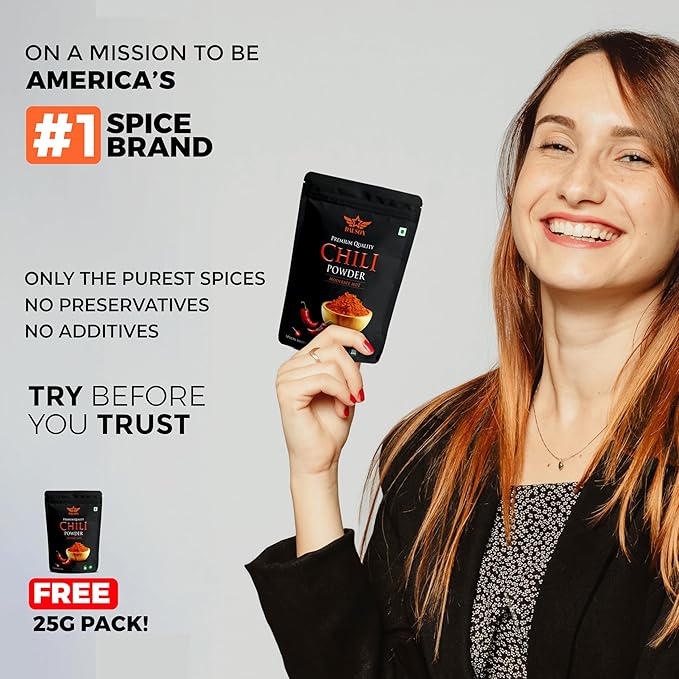 Chili Powder – 100% Pure & Natural | Finely Ground Chili | No Additives or Fillers | Aromatic, Earthy Flavor for Cooking | 25g Sample Available | Kitchen Essential for Global Cuisine