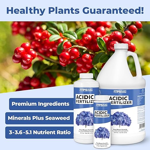 Acidic Fertilizer – Liquid Plant Supplement for Lower Soil pH, Better Nutrient Uptake & Healthier Acid-Loving Plant Growth, 1 Gallon