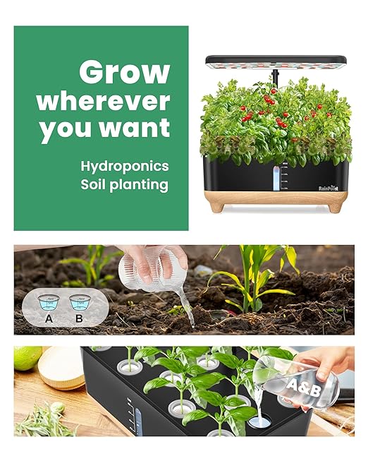 Plant Food Hydroponics Nutrients Supplies Hydroponic Growing System General A&B Plants Food for Vegetables Fruits Flowers Thrive - Indoor Herb Garden Plants Accessories