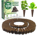 100 Pack Grow Sponges, Seed Starter Sponges Compatible with AeroGarden, Refill Seed Pods Replacements Root Growth Sponges for Indoor Hydroponic System, Brown, SP-100