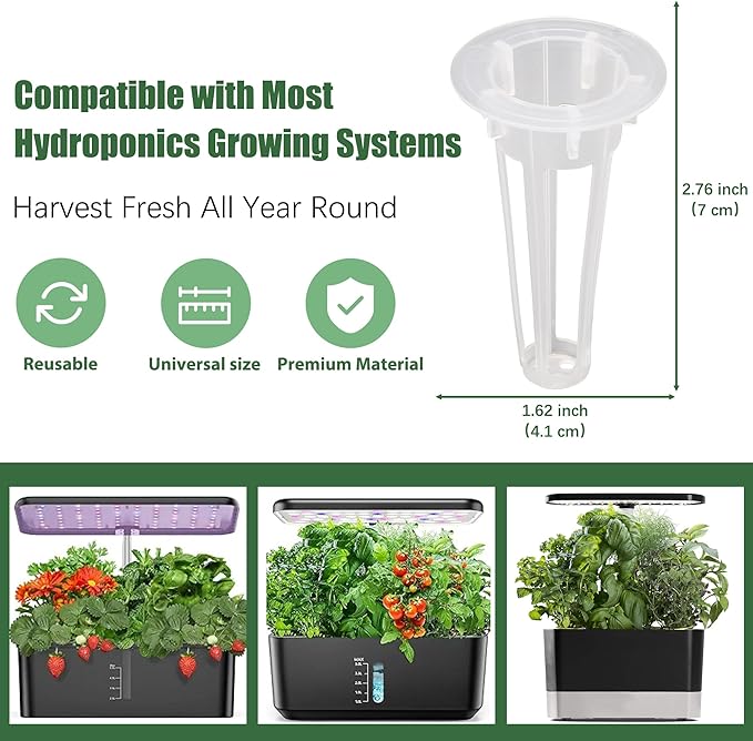 Basil Seed Pods for All Hydroponics Growing Systems, 12 Pods Herb Kit with 400+ Seeds of Thai Basil, Grow Your Own Herb Garden at Home