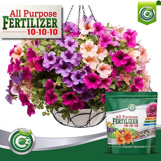 10-10-10 All Purpose Fertilizer - Made in USA - Micronutrients Plant Food for Indoor/Outdoor Plants, Flower Gardens, Fruit & Vegetable Gardens, Trees & Lawns! (All Purpose Fertilizer 4LB)