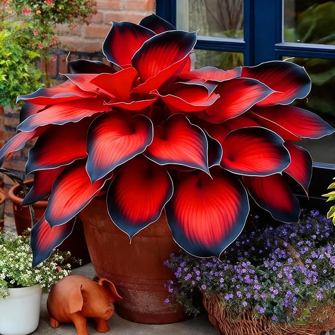 Hosta Seeds for Planting, 290+pcs Rare Perennial Hosta Flower Seeds Plants, Non-GMO Heirloom Long Blooming Plants Shaded Entry Pathway Rare Flowers for Garden Outdoors