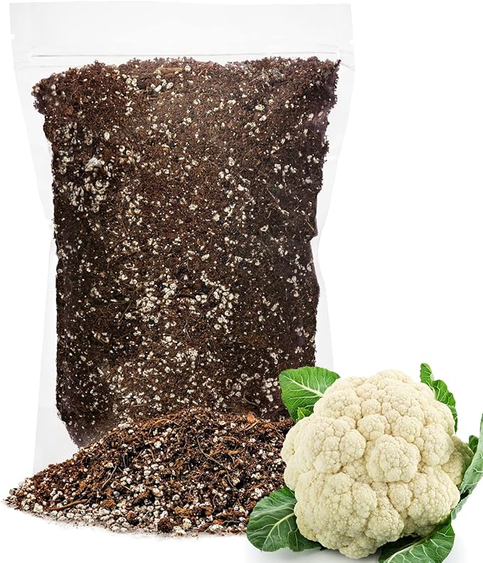 GARDENERA Premium Organic Potting Soil for Cauliflower - (2 Quart Bag)