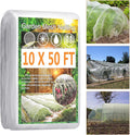 Garden Netting Pest Barrier, 10 X 50FT Insect Netting for Garden Raised Beds, Garden Bug Netting Plant Mesh for Blueberry Bushes, Figs, Plants, Vegetables Protection