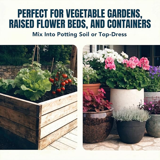 Mushroom Soil Compost Pail, Organic Nutrient-Rich Garden Soil for Vegetables, Flowers, Raised Beds, Lawn & Planting Mix (12 lb)