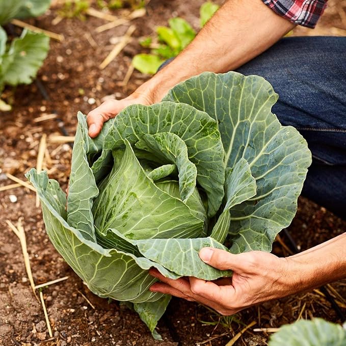The Old Farmer's Almanac Heirloom Cabbage Seeds (Golden Acre) - Approx 900 Seeds - Non-GMO, Open Pollinated, USA Origin