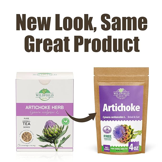50 Bags Alcachofa Artichoke Leaf Dried Artichokes Blend Herb Tea (Cynara Cardunculus) - 50 Count 2g Tea Bags Herbal Hojas De Alcachofa Seca